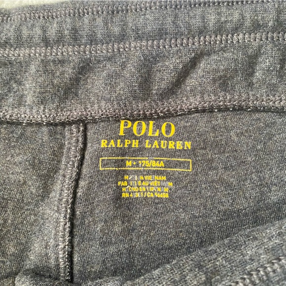 Men’s Polo gray sweatpants drawstring elastic waist with pockets size M - Picture 7 of 11